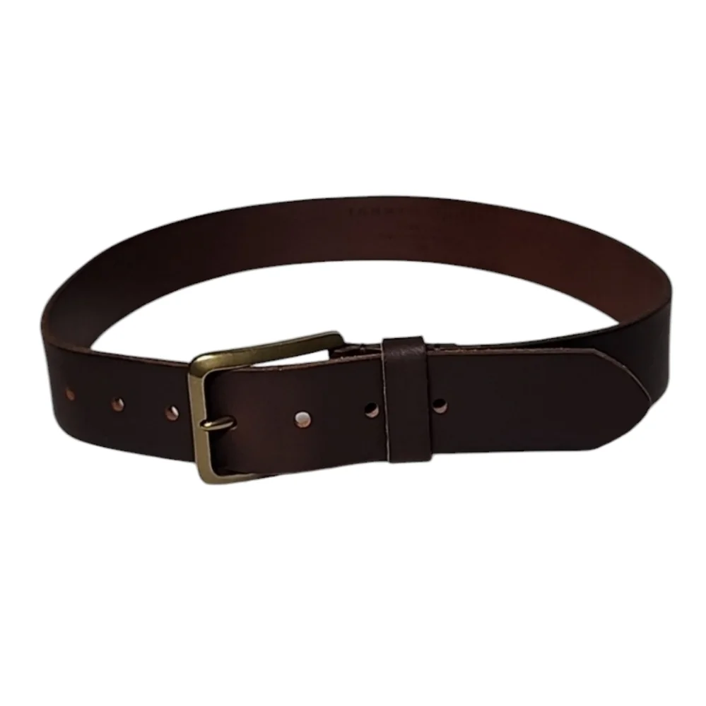 Tommy Hilfiger Men's Brown Chocolate Leather Belt Size 32 NWT‎